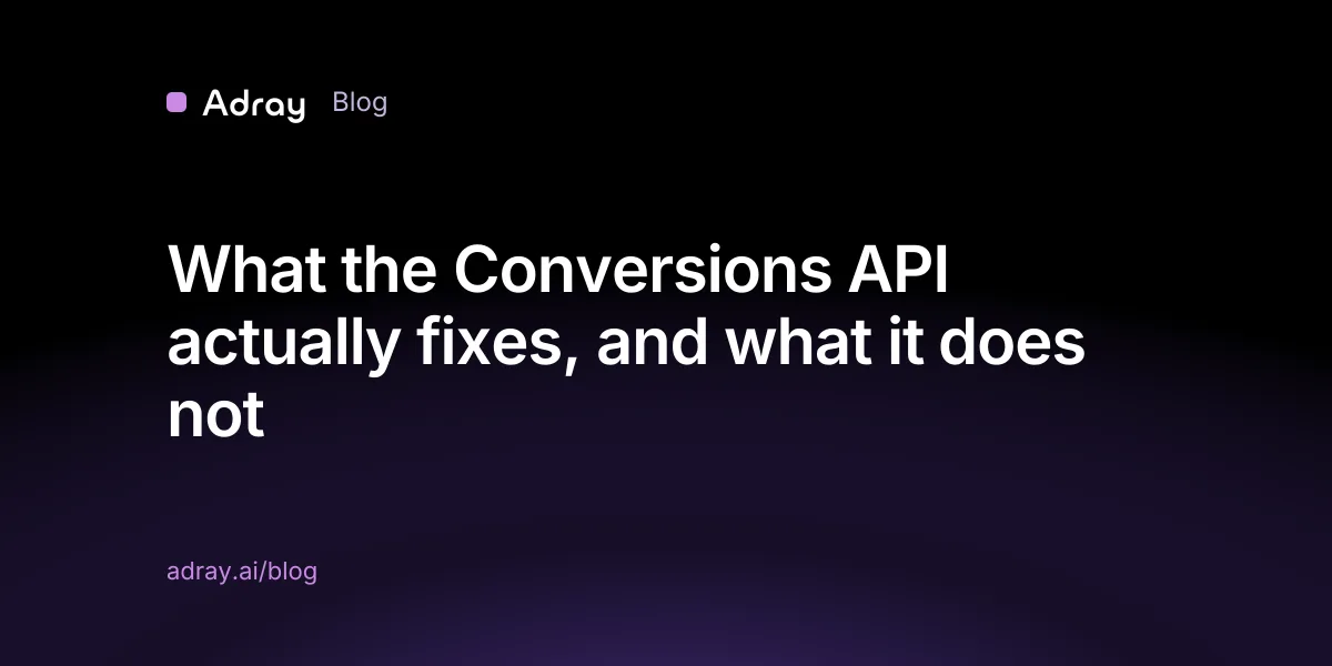 What the Conversions API actually fixes, and what it does not